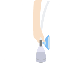 吸盤を取り付ける イメージ